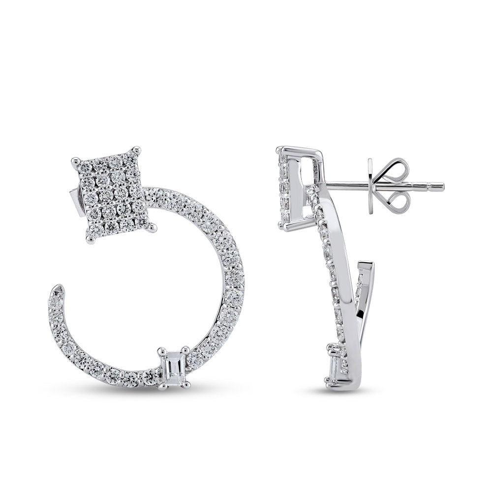 0.88 ct. Baguette Diamant Ohrringe