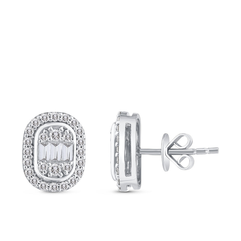 0.69 ct. Baguette Diamond Earrings