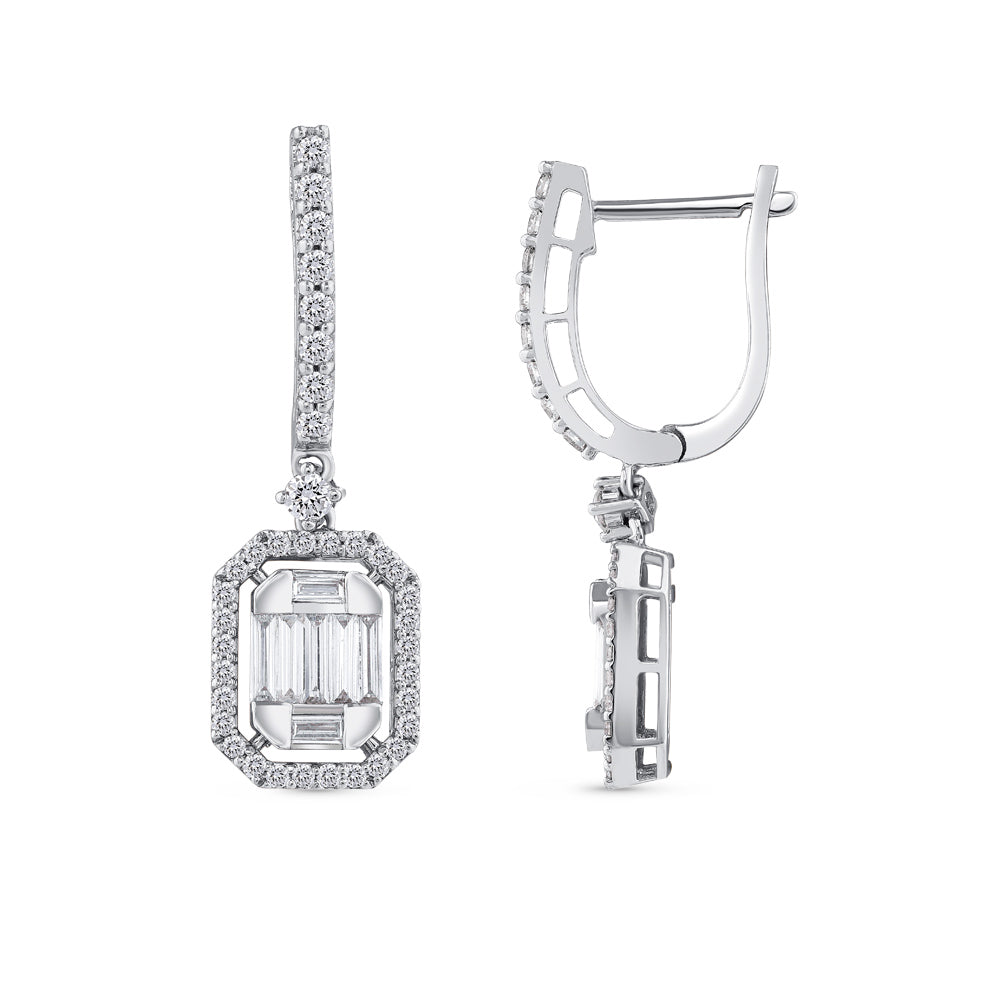 0.76 ct. Baguette Diamond Earrings