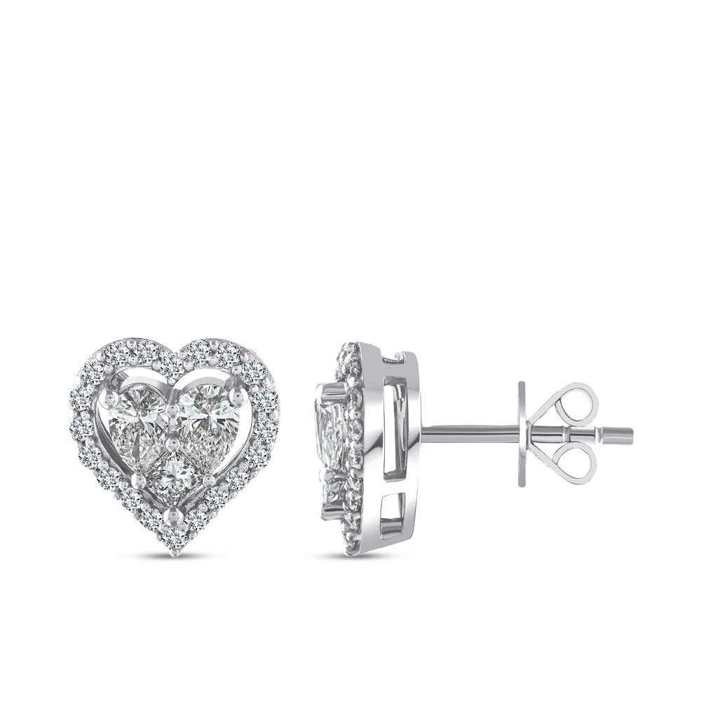 0.98 ct. Herz Diamant Ohrringe