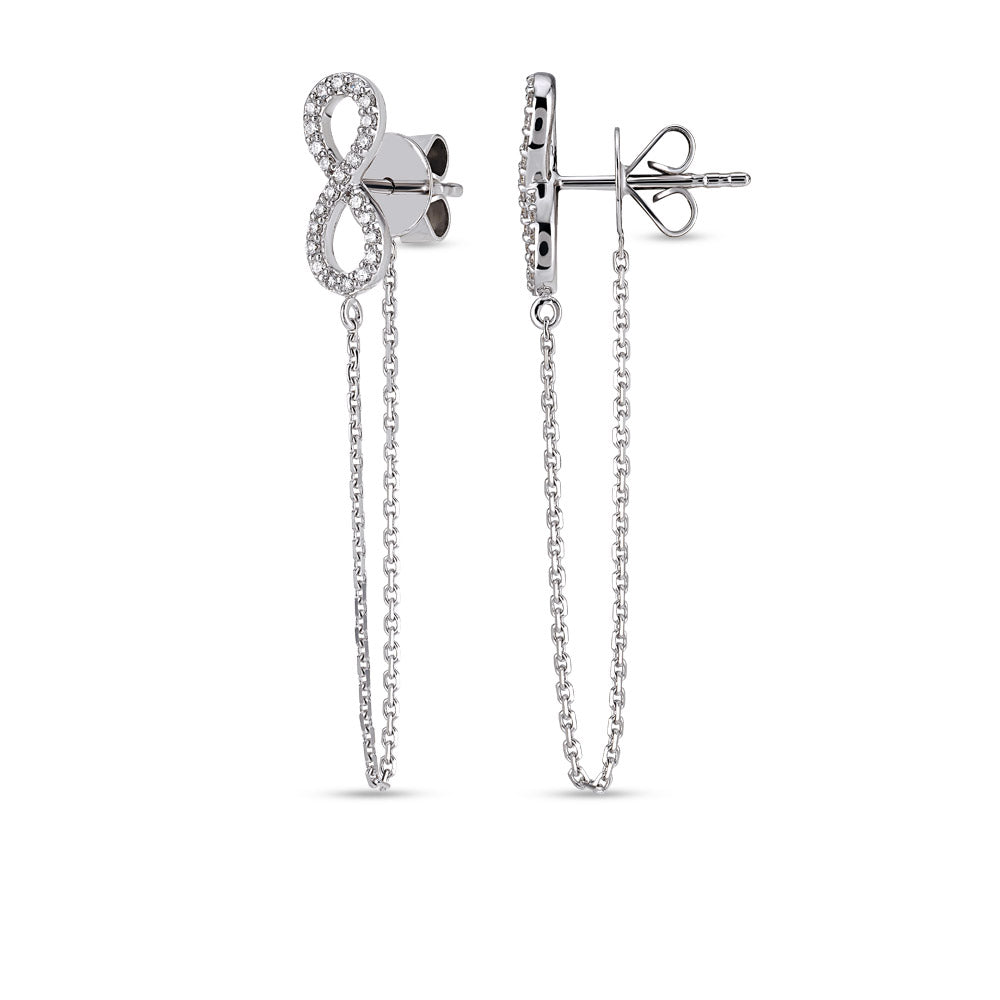 0.13 ct. Unendlichkeit Diamant Ohrringe