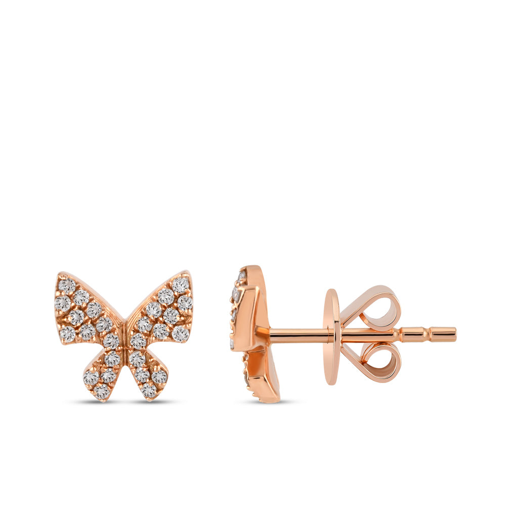 0.14 ct. Schmetterling Diamant Ohrringe