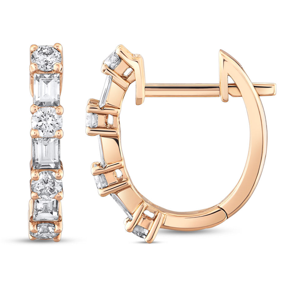 0.72 ct. Baguette Diamond Earrings