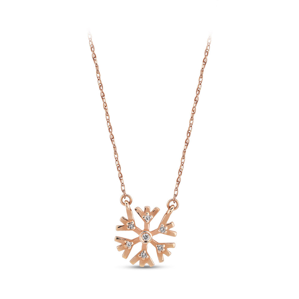 0.04 ct. Snowflake Necklace