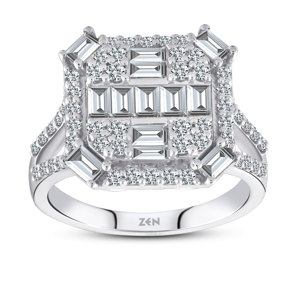 1.44 ct. Baguette Diamantring