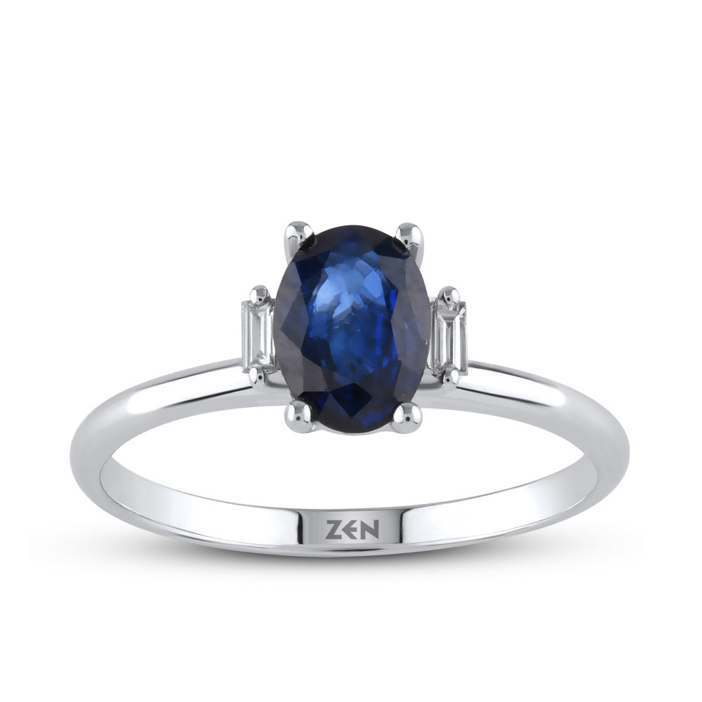 0.89 ct. Saphir Ring