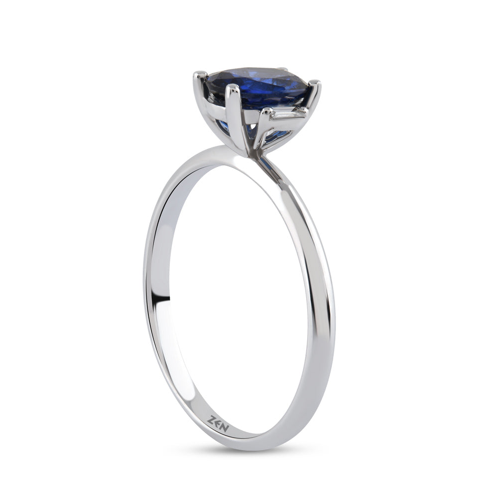 0.89 ct. Saphir Ring