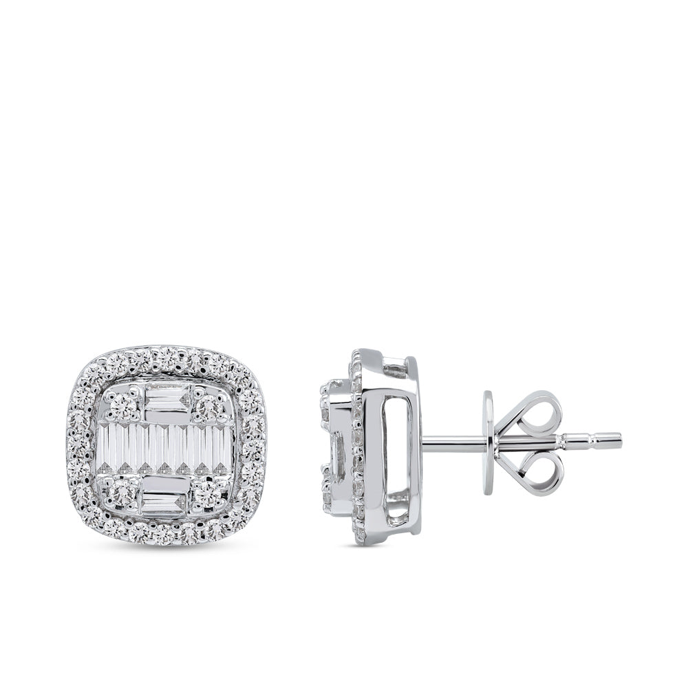 0.54 ct. Baguette Diamond Earrings