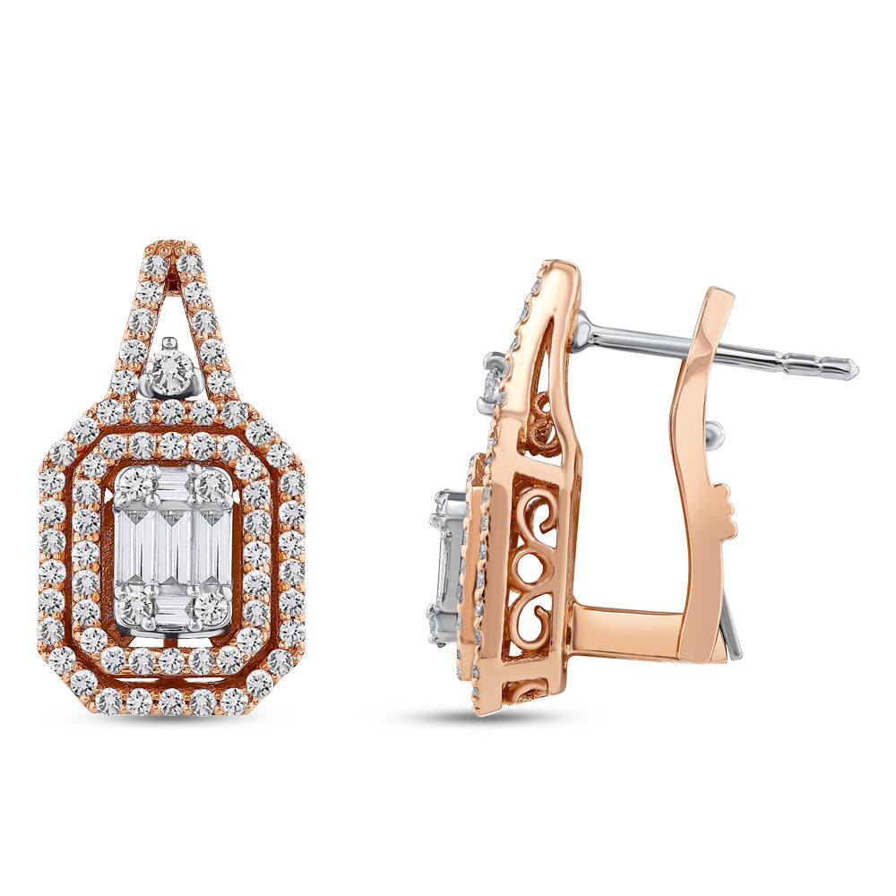 0.86 ct. Baguette Diamond Earrings