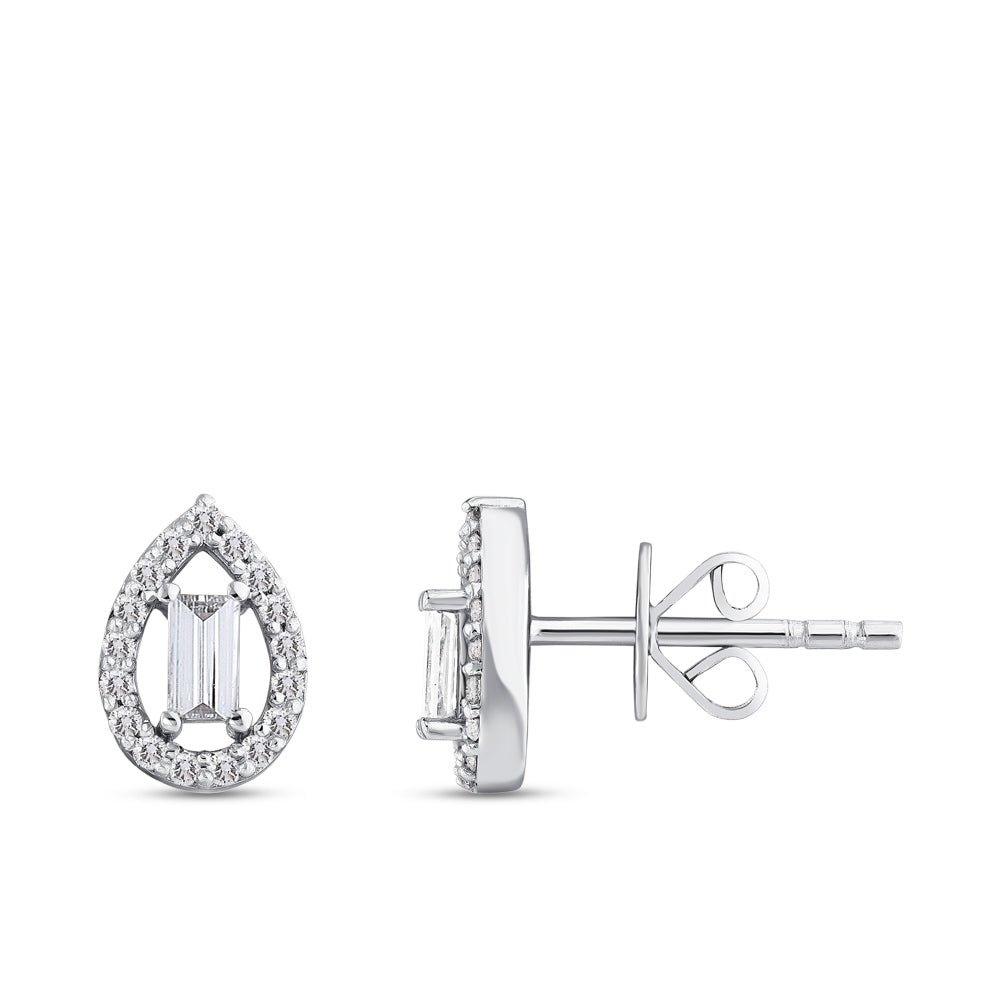 0.31 ct. Baguette Diamond Earrings