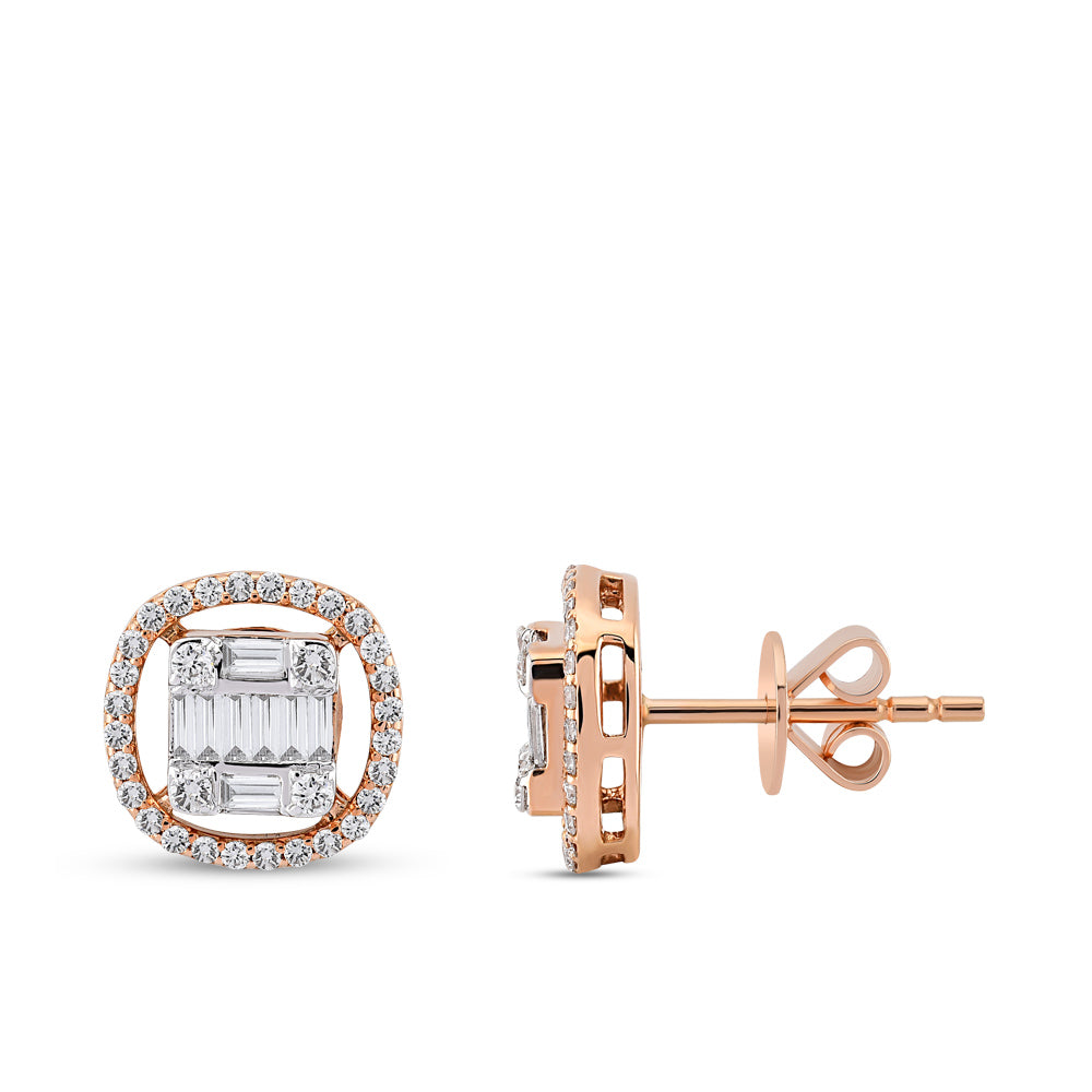 0.53 ct. Baguette Diamant Ohrringe
