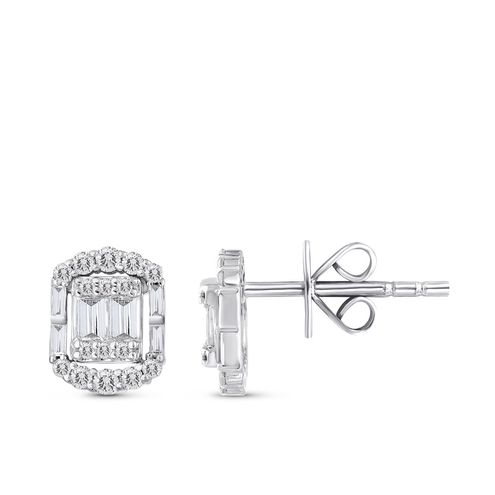 0.40 ct. Baguette Diamond Earrings