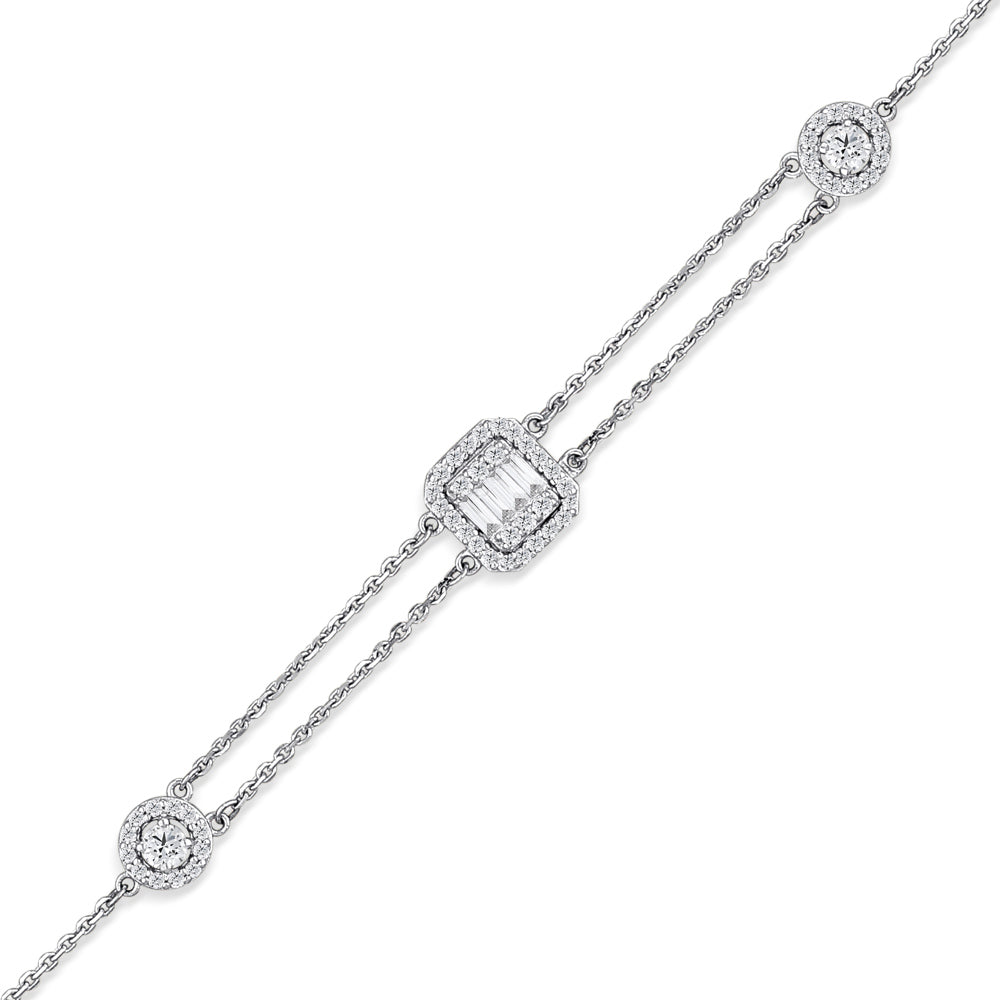 0.47 ct. Baguette Diamantarmband