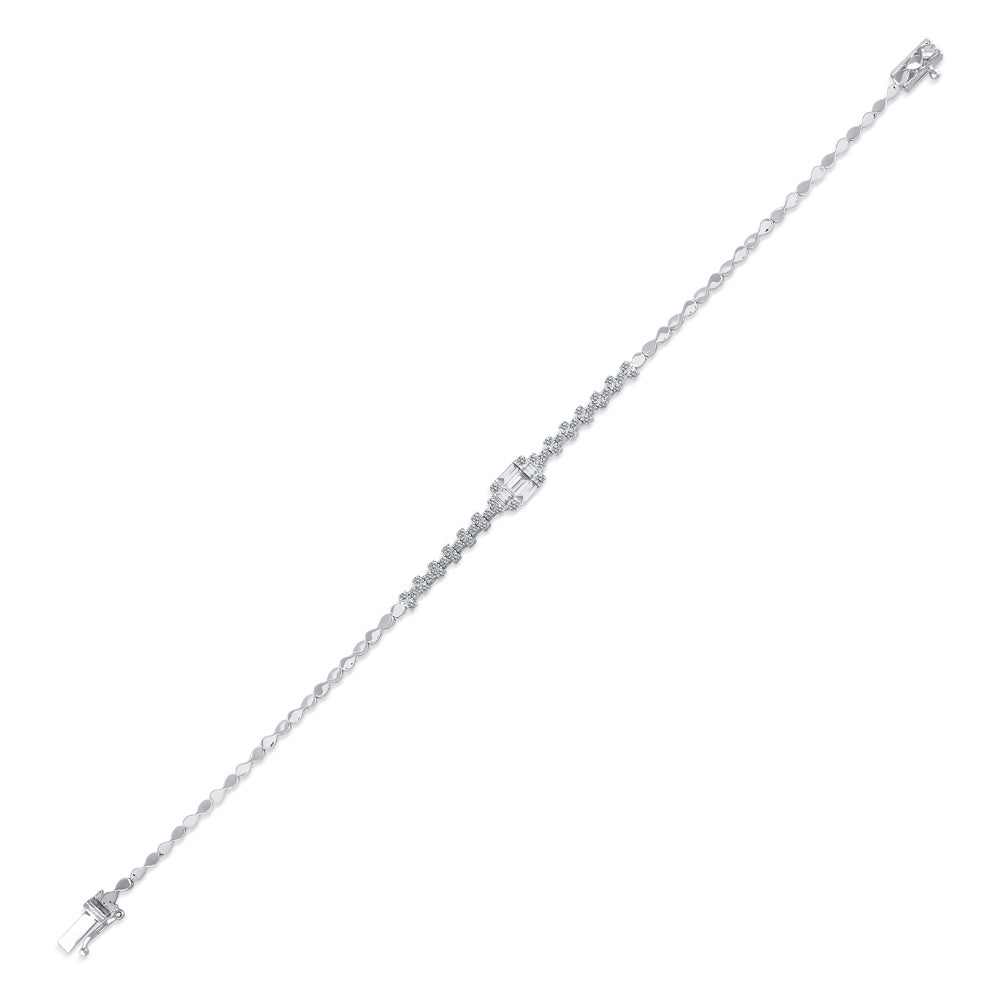 0.59 ct. Baguette Diamantarmband