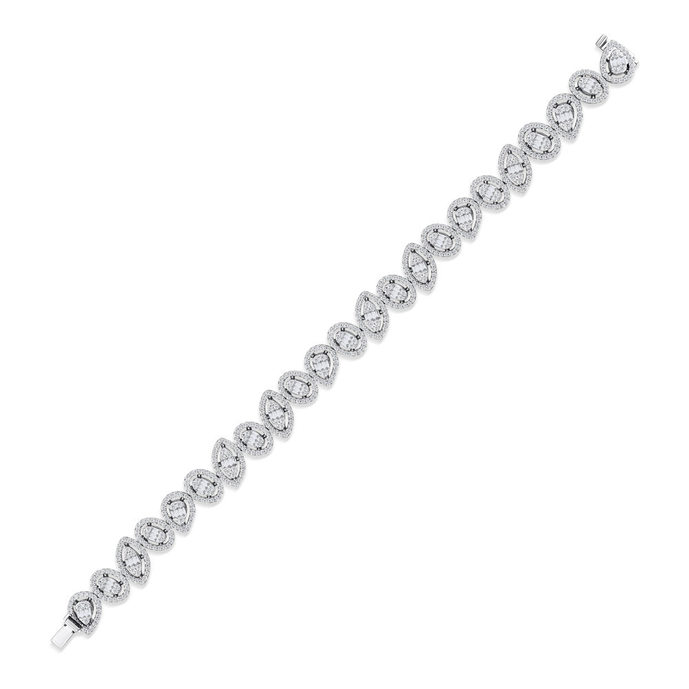 2.92 ct. Baguette Diamantarmband
