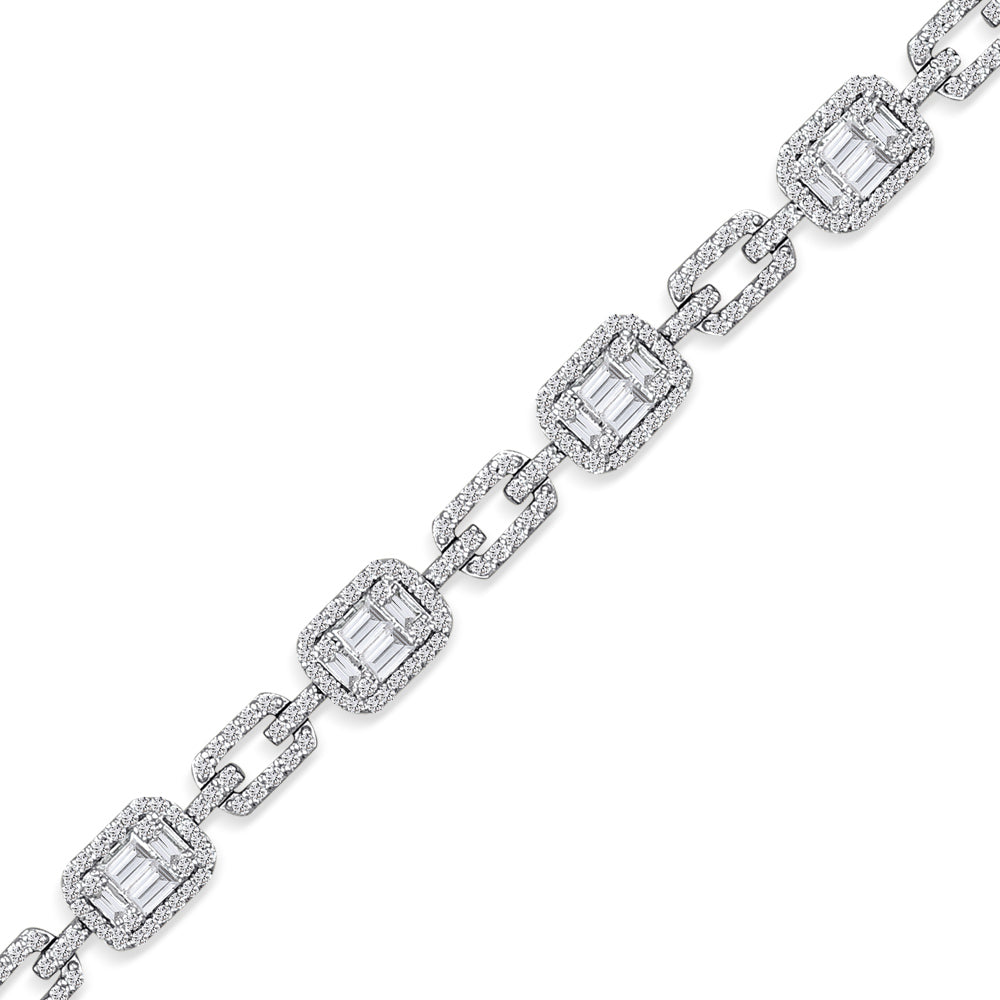 2.44 ct. Baguette Diamantarmband