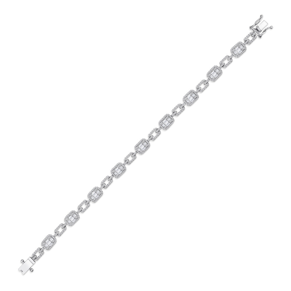 2.44 ct. Baguette Diamantarmband