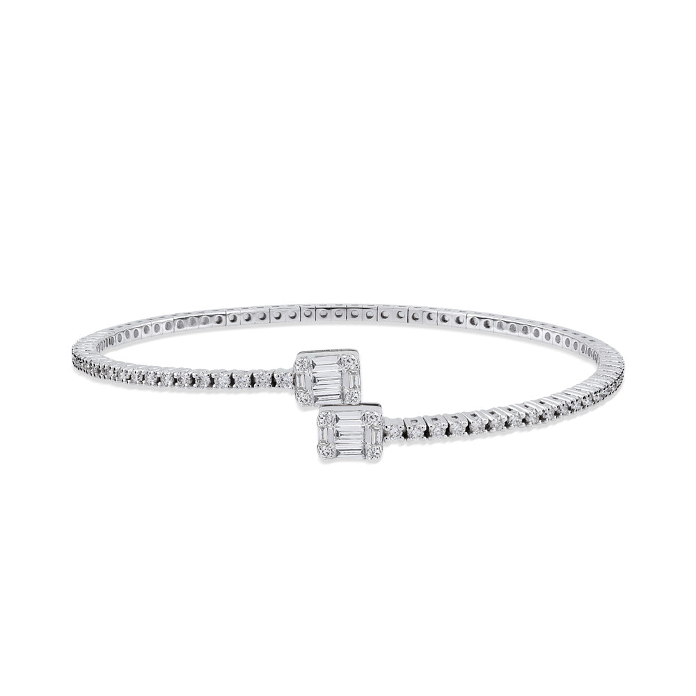 1.37 ct. Baguette Diamant Tennisarmband