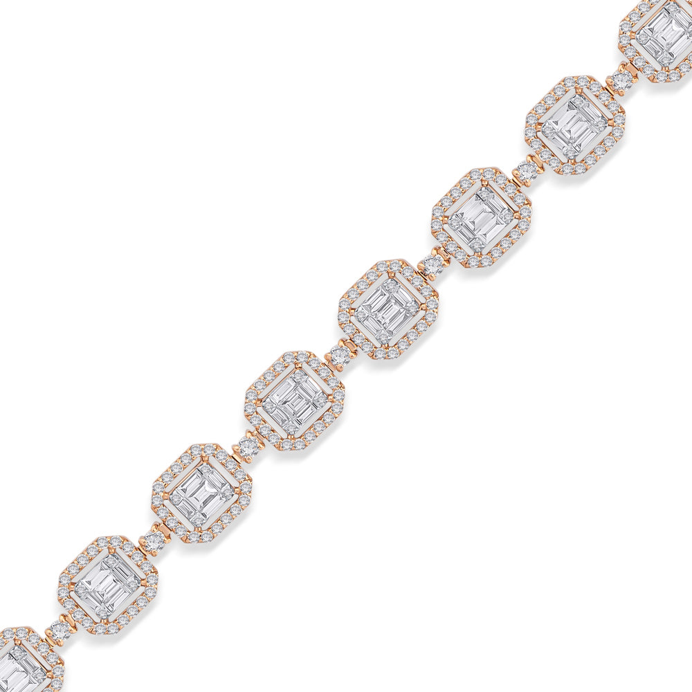 4.27 ct. Baguette Diamantarmband