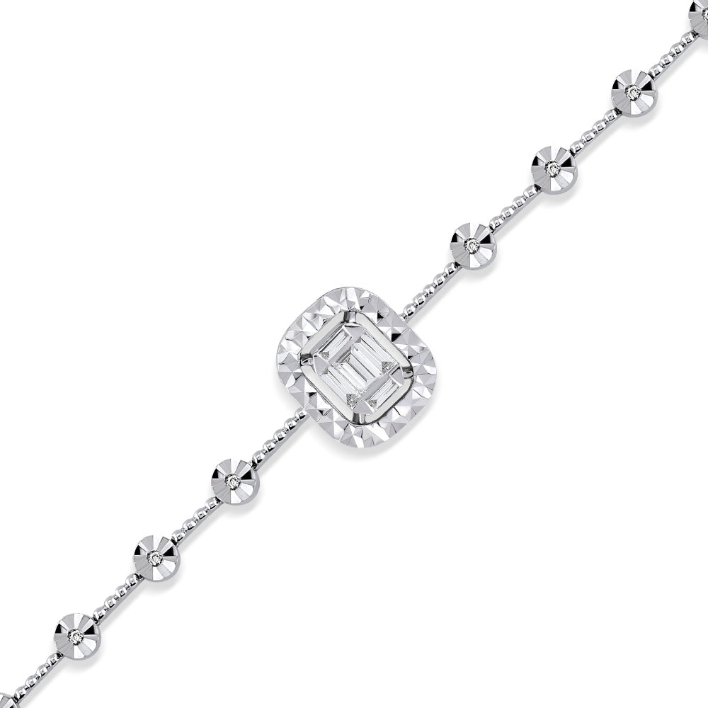 0.26 ct. Baguette Diamantarmband