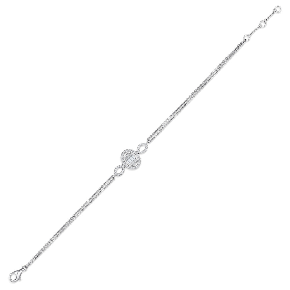 0.30 ct. Baguette Diamantarmband