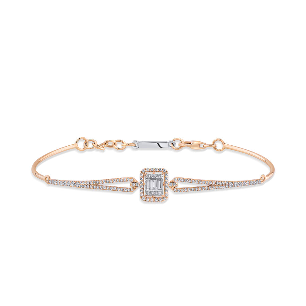 0.61 ct. Baguette Diamantarmband