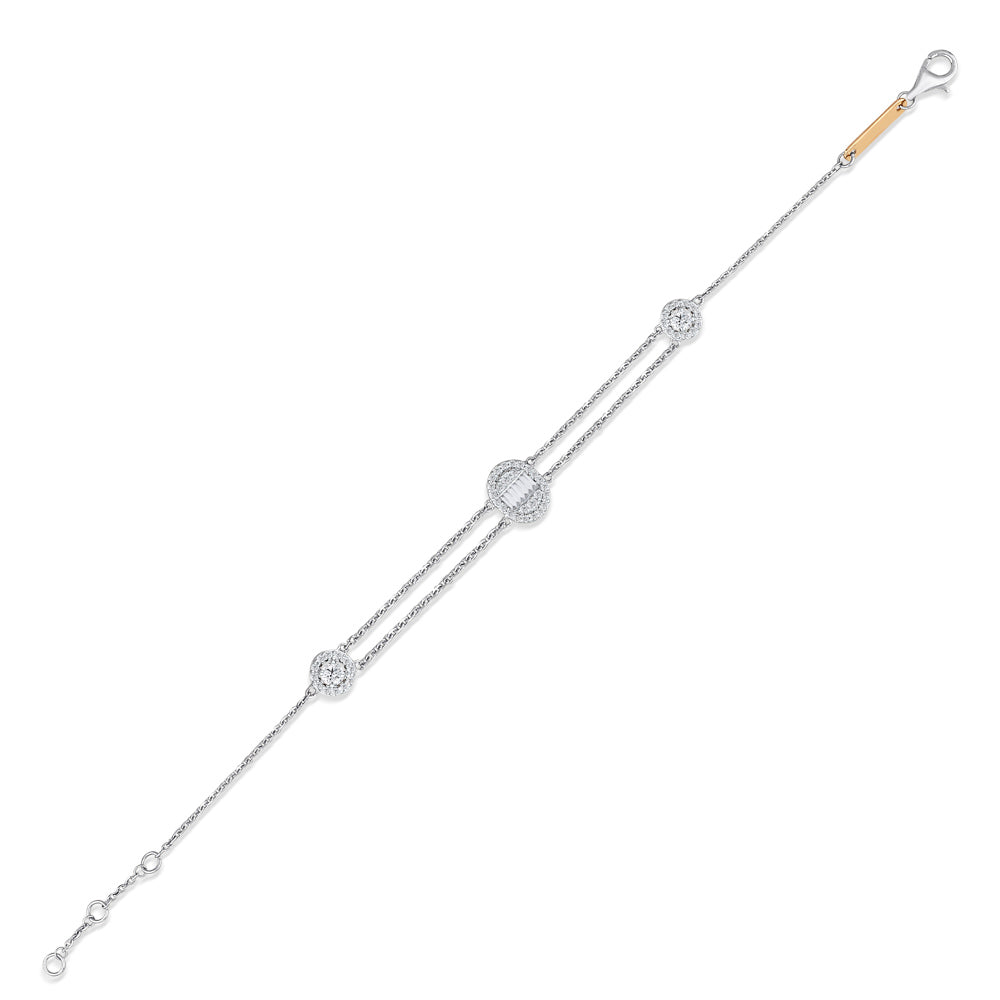0.42 ct. Baguette Diamantarmband