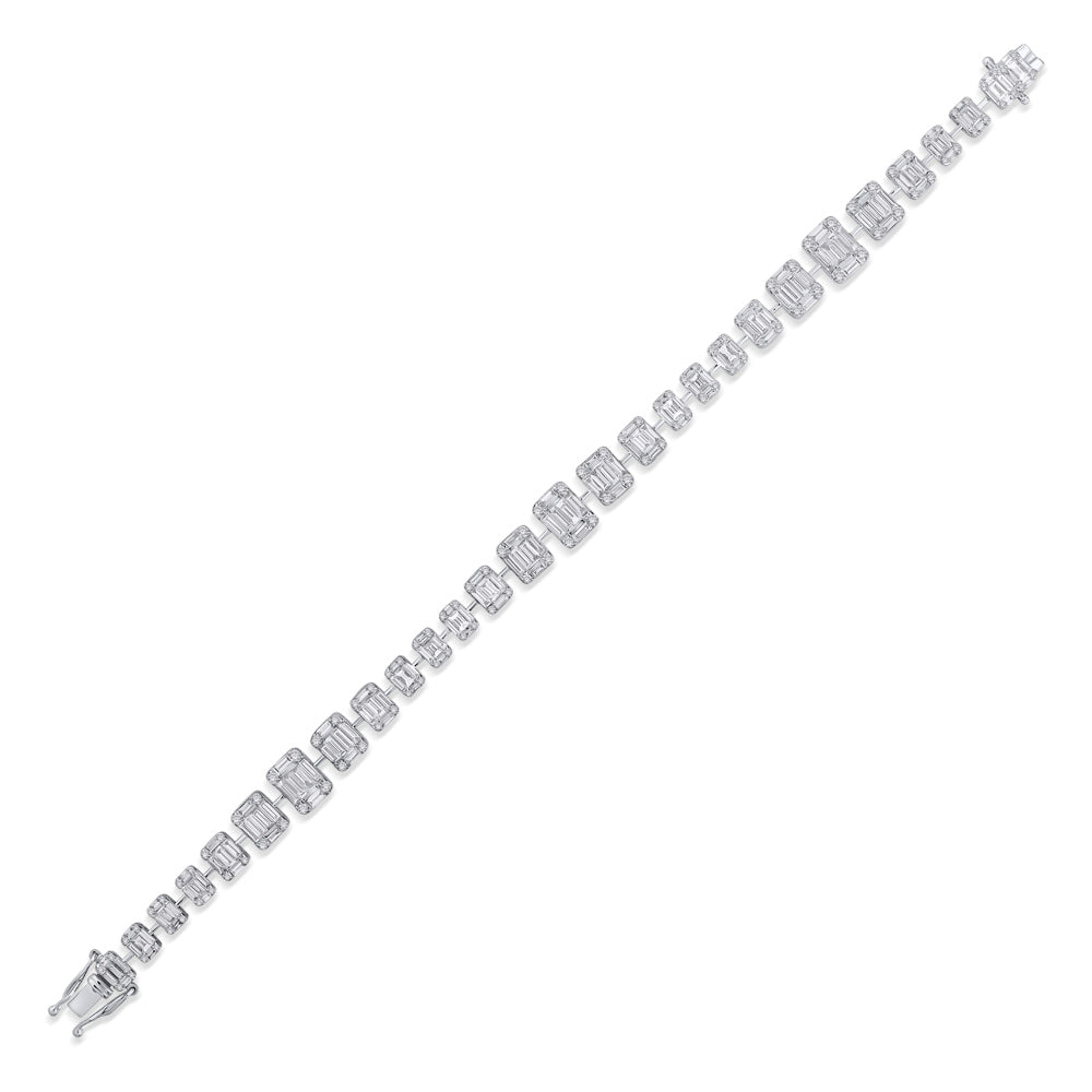 4.47 ct. Baguette Diamantarmband