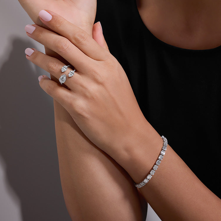1.58 ct. Baguette Diamantarmband
