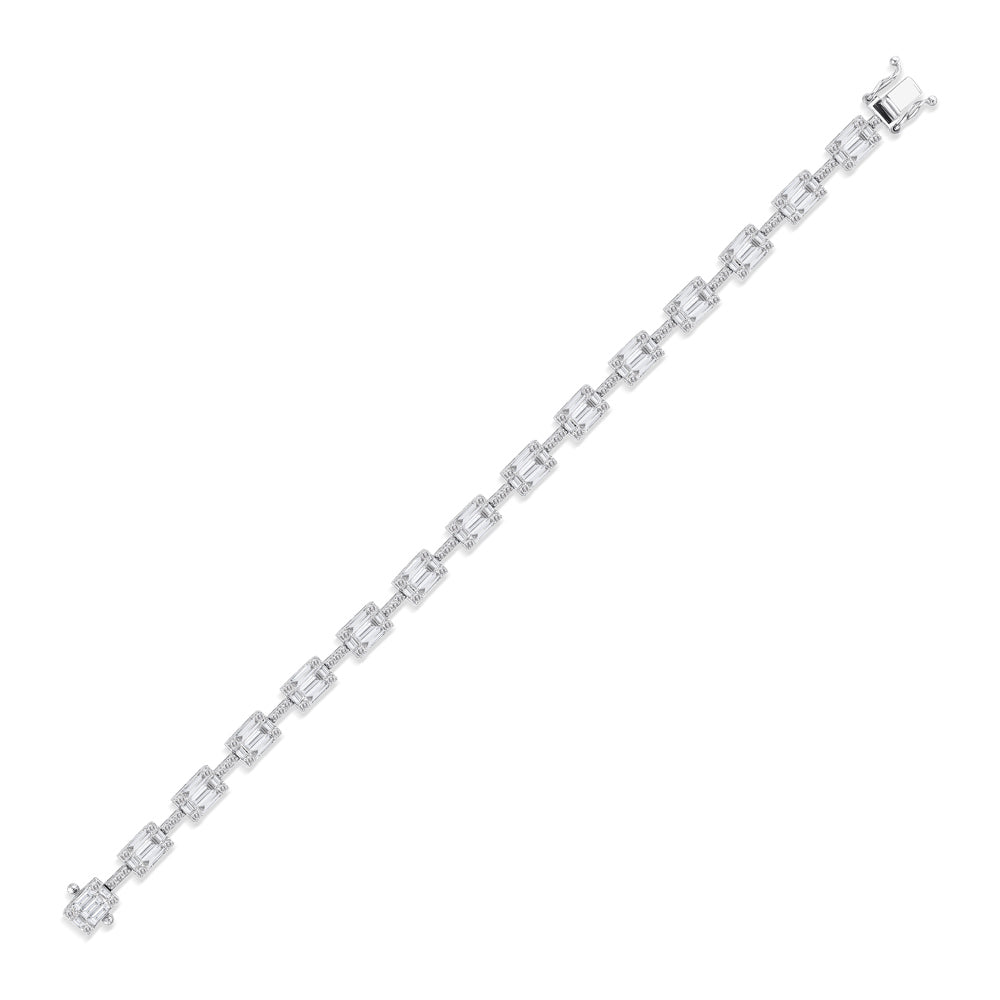 3.91 ct. Baguette Diamantarmband