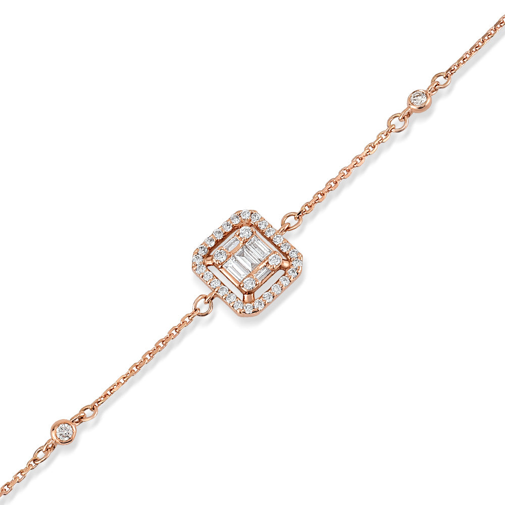 0.32 ct. Baguette Diamantarmband