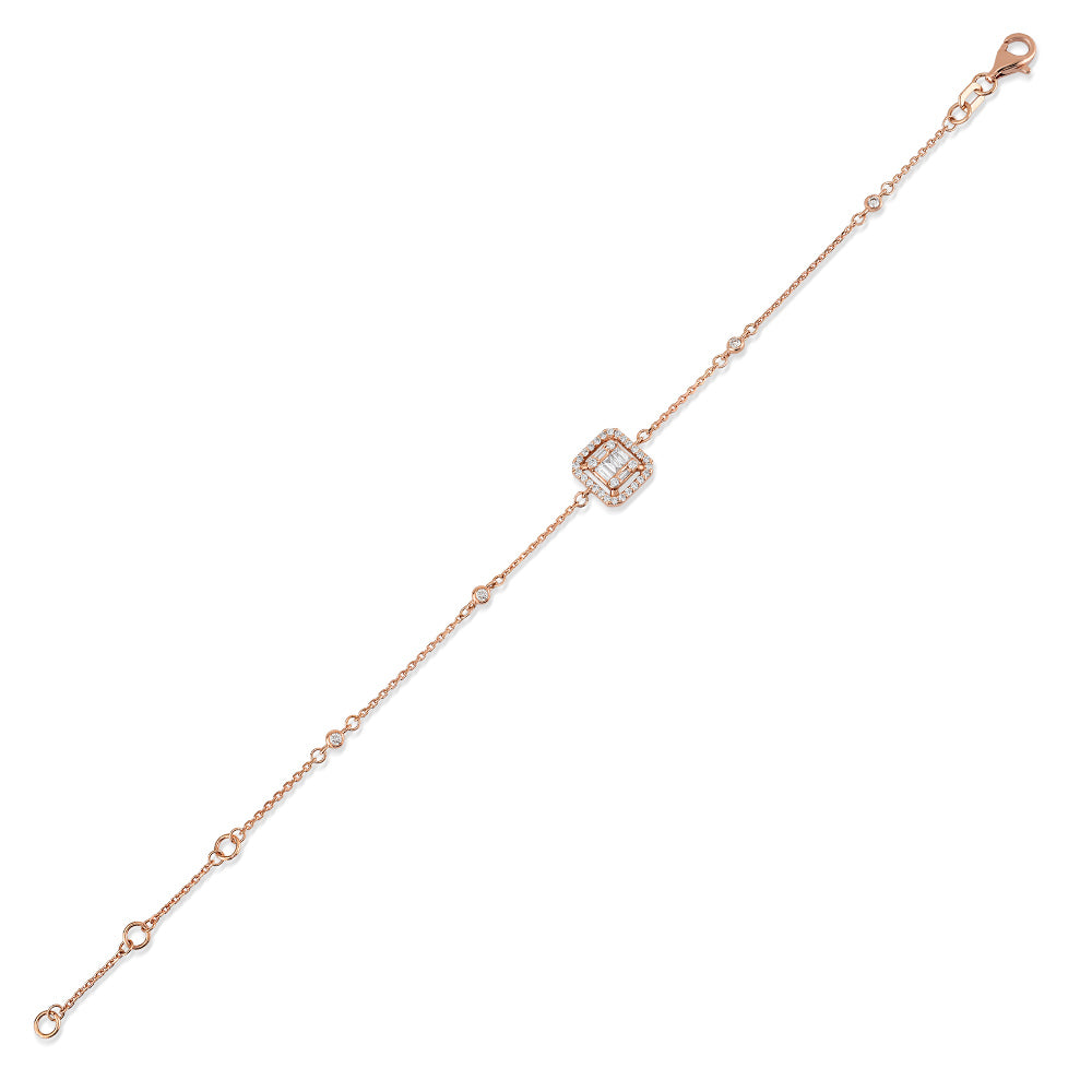 0.32 ct. Baguette Diamantarmband