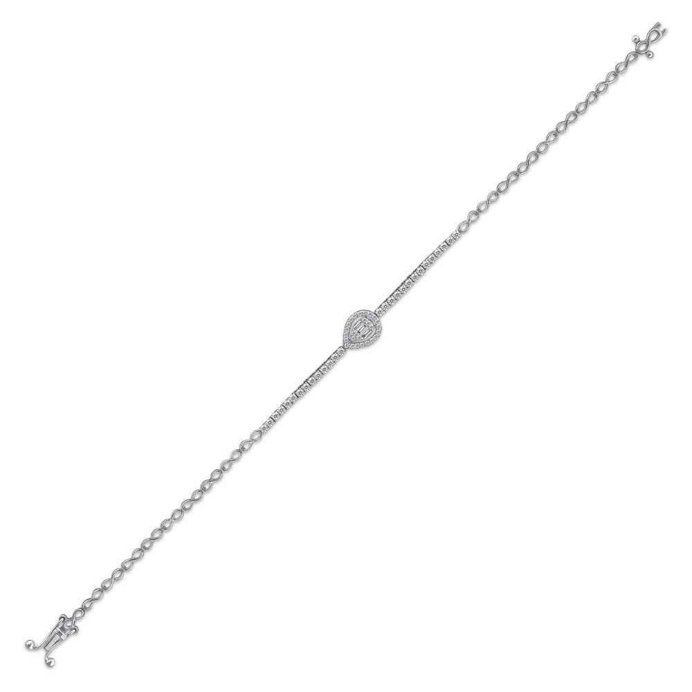 0.56 ct. Baguette Diamantarmband