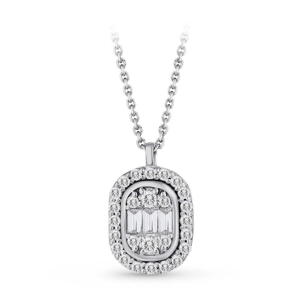 0.42 ct. Baguette Diamond Necklace