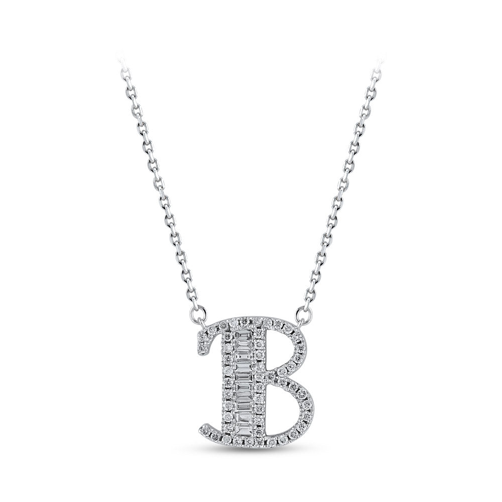 0.27 ct. Letter B Diamond Necklace