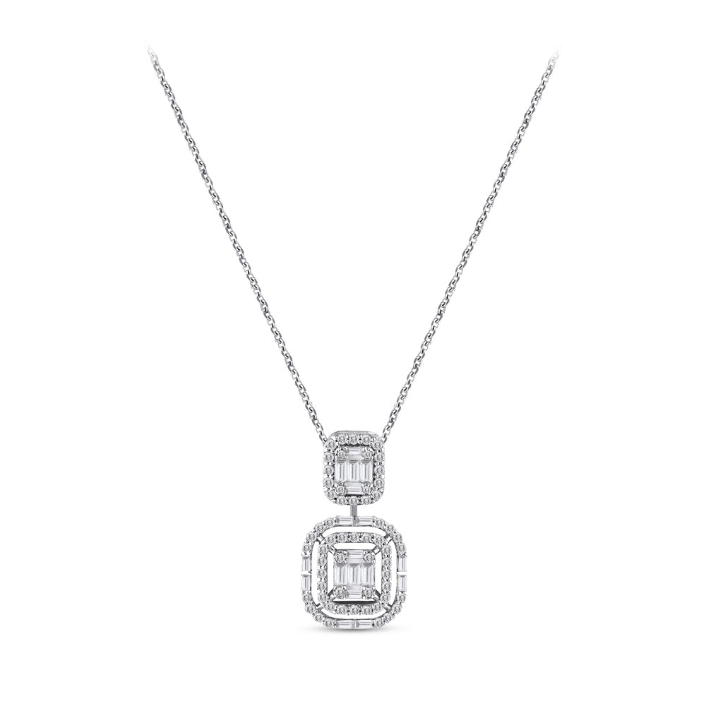 0.54 ct. Baguette Diamond Necklace