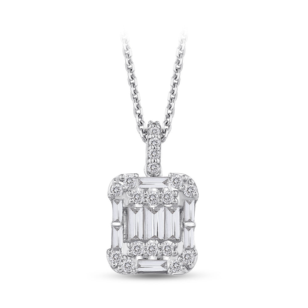 0.55 ct. Baguette Diamond Necklace
