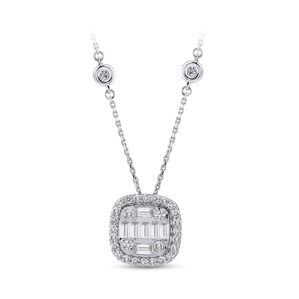 0.74 ct. Baguette Diamond Necklace