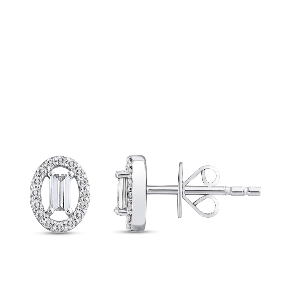 0.29 ct. Baguette Diamond Earrings