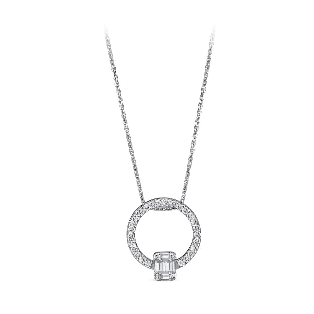 0.50 ct. Baguette Diamond Necklace