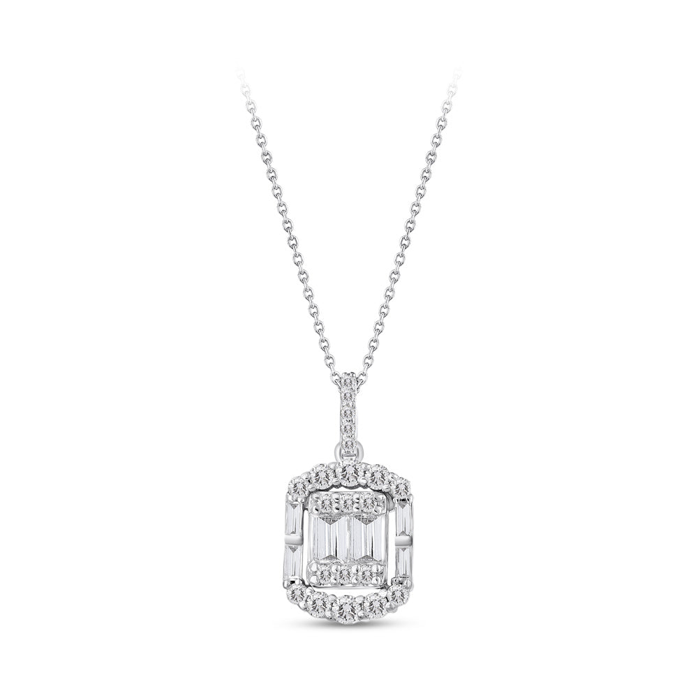 0.45 ct. Baguette Diamond Necklace