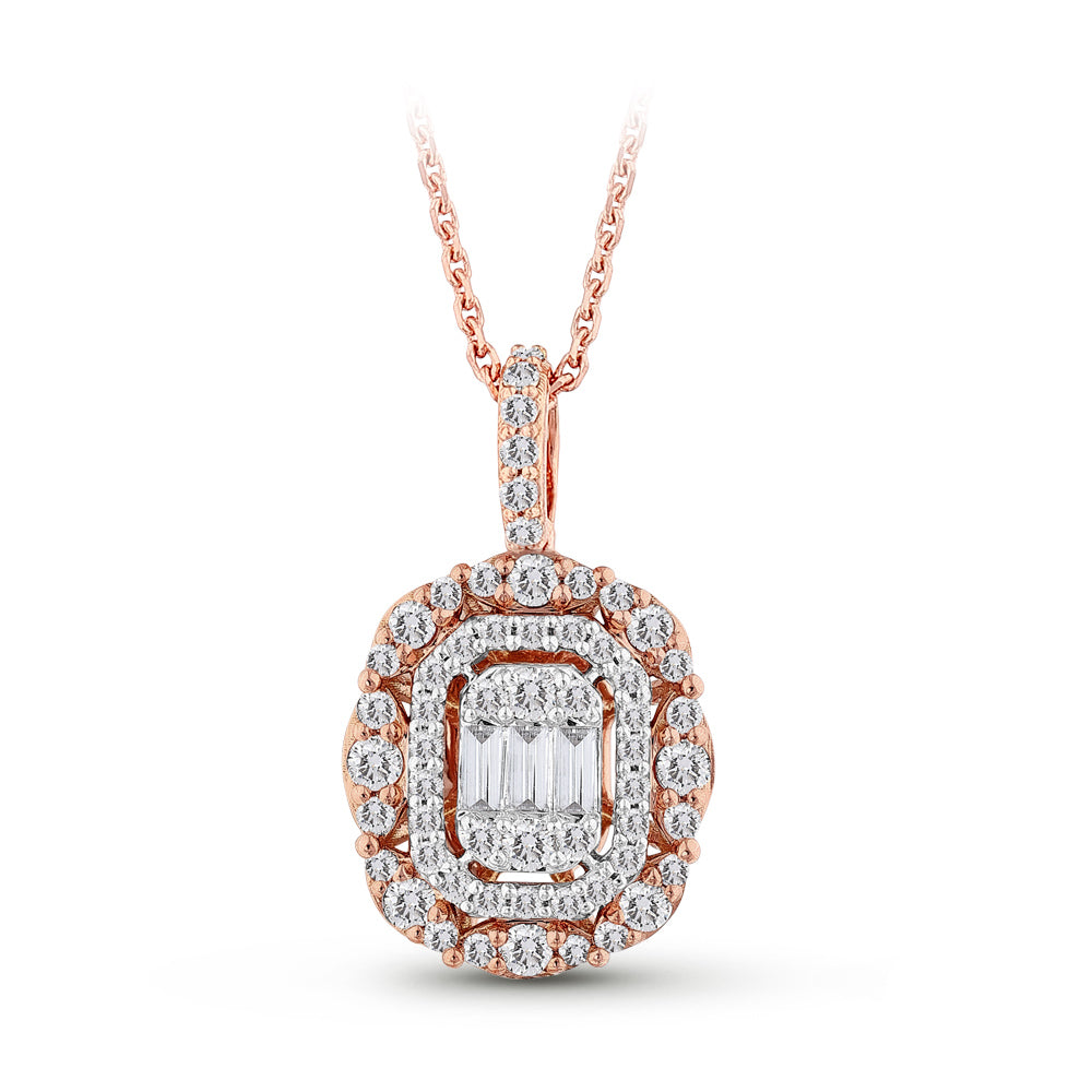 0.54 ct. Baguette Diamond Necklace