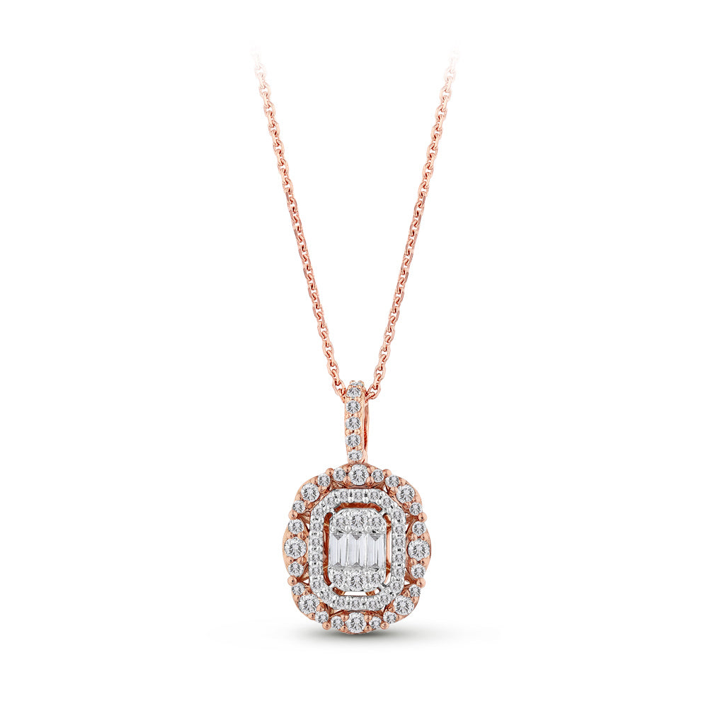 0.54 ct. Baguette Diamond Necklace