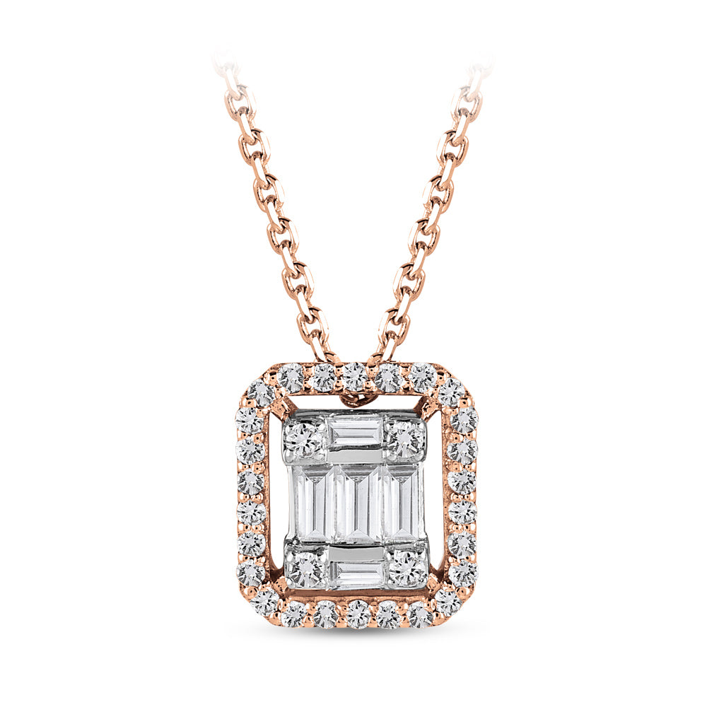 0.32 ct. Baguette Diamond Necklace