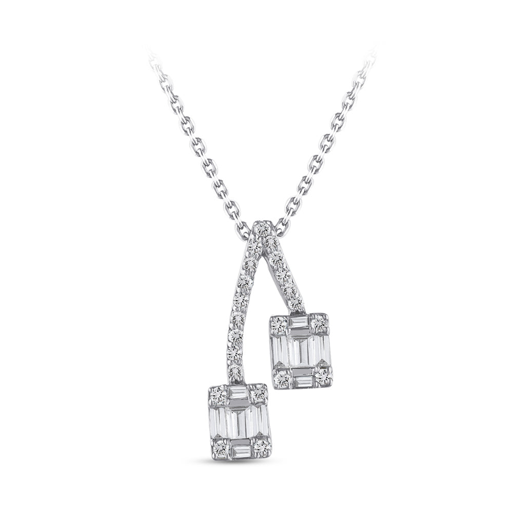 0.31 ct. Baguette Diamond Necklace
