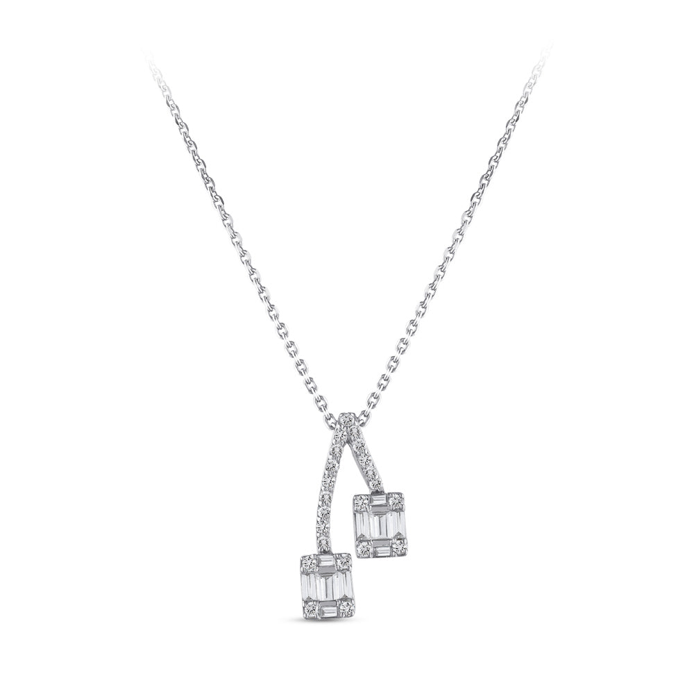 0.31 ct. Baguette Diamond Necklace