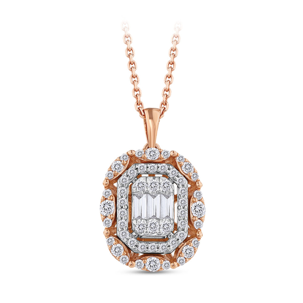 0.45 ct. Baguette Diamond Necklace