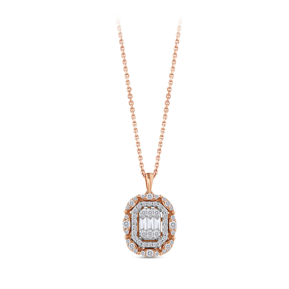 0.45 ct. Baguette Diamond Necklace