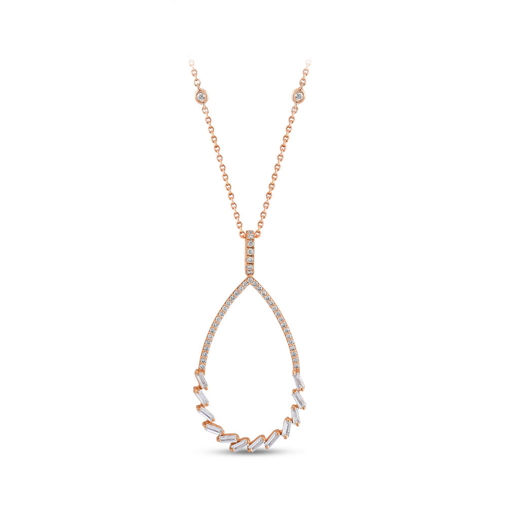0.35 ct. Baguette Diamond Necklace