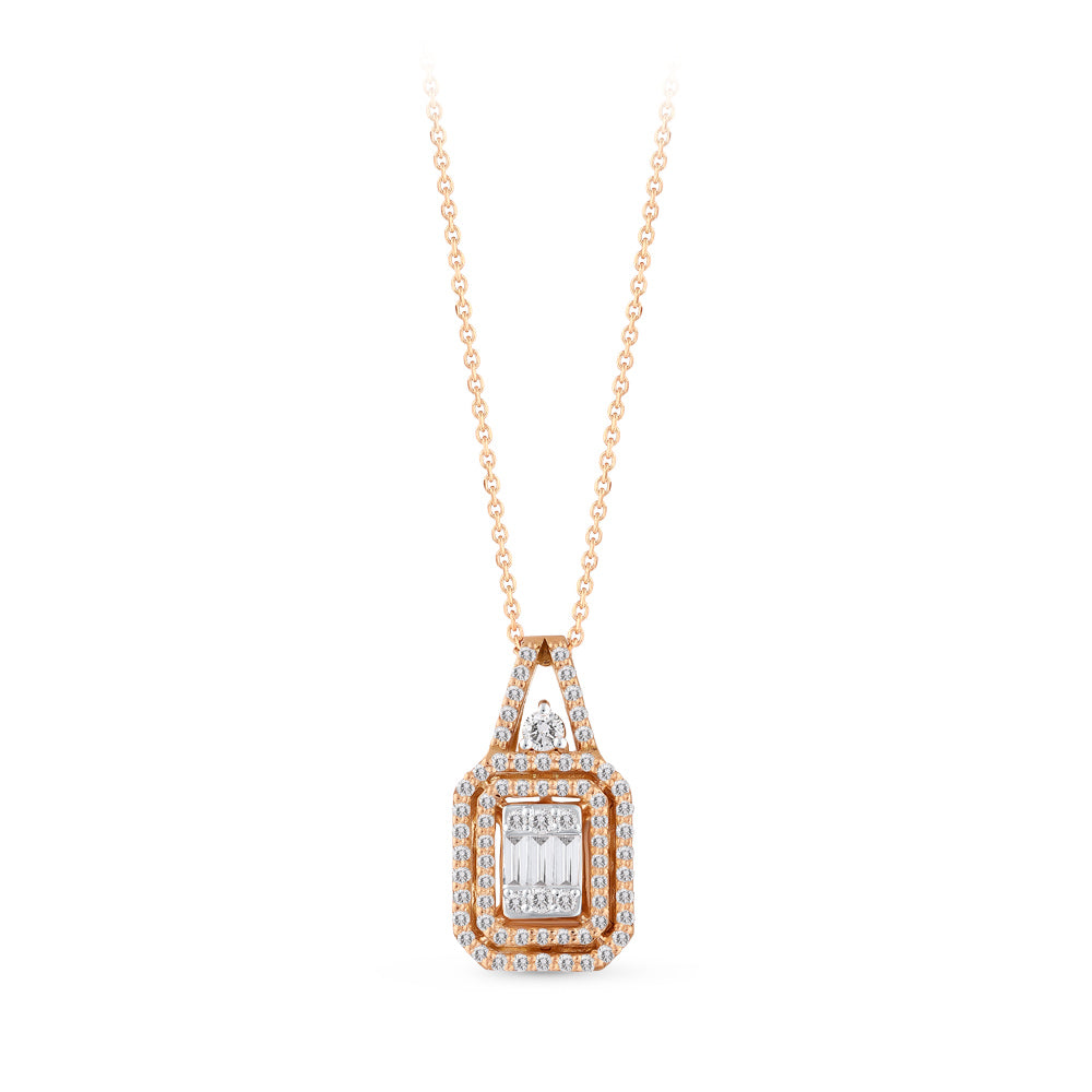 0.50 ct. Baguette Diamond Necklace